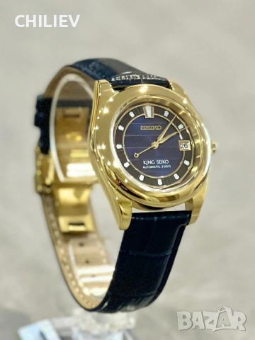 НОВ - SEIKO mod gold blue, снимка 2 - Мъжки - 53482625