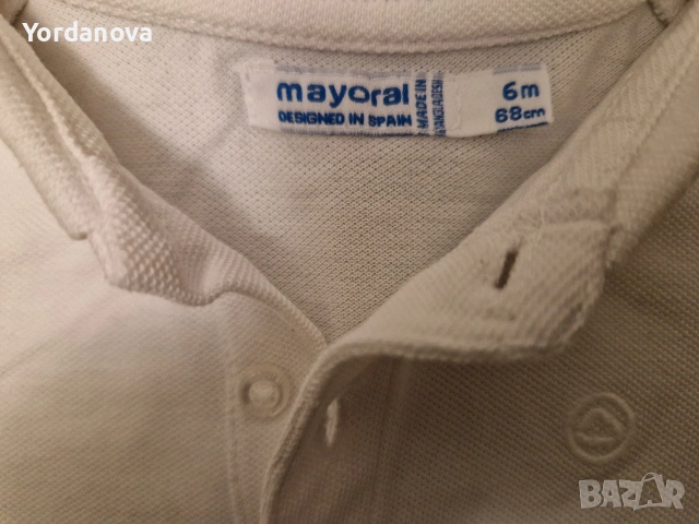 Mayoral - Бебешка тениска с яка , снимка 2 - Бебешки блузки - 53351280