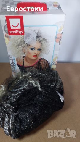 Smevis Perroque 42031 Дамска къдрава перука с панделка, един размер, снимка 3 - Аксесоари за коса - 45887803