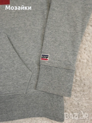 Levi's Hoodie Grey Big Logo French Terry Pullover - Размер XS, снимка 2 - Суичъри - 53595653