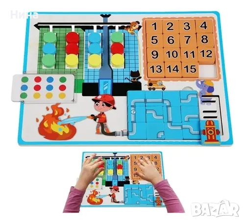 Дървена логическа игра, снимка 3 - Образователни игри - 52061186