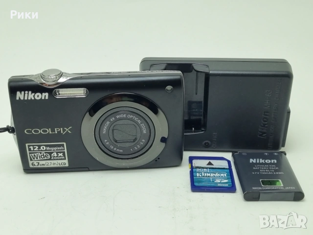 Nikon COOLPIX S3000 Digital Camera 12.0MP 4x Optical Zoom BLACK Works