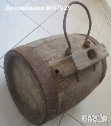 Дървен стар бъкел, Малки буренца и Старо дървено буре бъчва бъчонка бъкел бъклица дърворезба, снимка 11 - Антикварни и старинни предмети - 28883935
