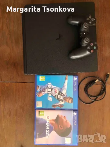  Ps4 slim 500gb + 2 игри Fifa 22 и Fifa 19 , снимка 3 - Игри за PlayStation - 46861036