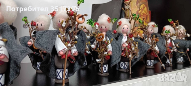 Сурвакар - дървена кукла с национална носия- Сурвакари, снимка 7 - Декорация за дома - 52648626