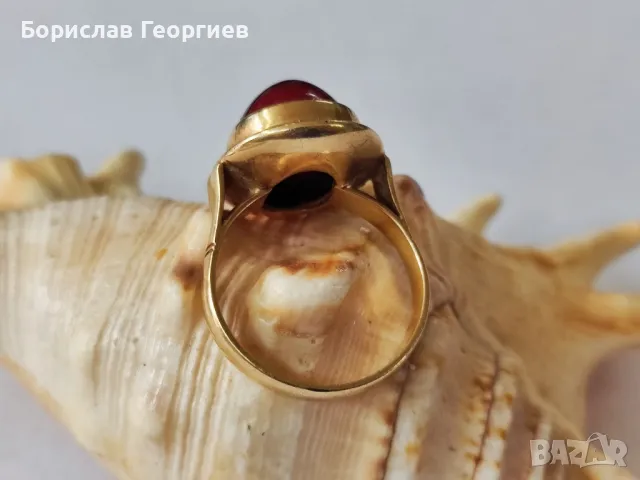 Златен пръстен 14 С 585 с рубин, снимка 3 - Пръстени - 49906036