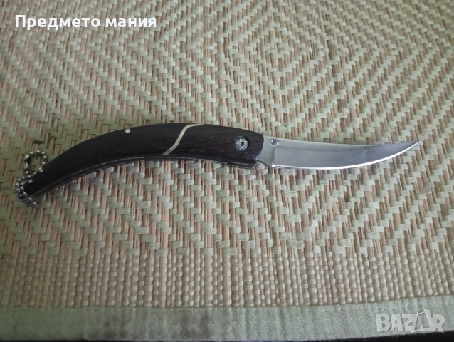 Елегантен сгъваем нож с извито острие и ергономична дръжка, снимка 5 - Ножове - 54176959