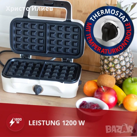 Уред за сандвичи 3 в 1 MPM MOP-33M 1200W Гофретник Сандвич мейкър, снимка 2 - Други - 53582597