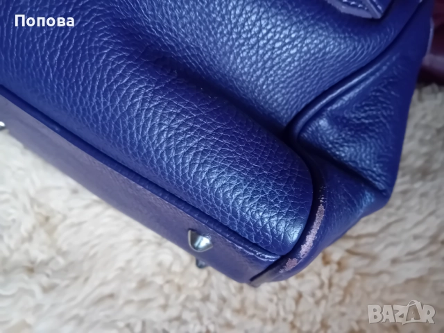 Италианска  лилава чанта  естествена кожа, снимка 9 - Чанти - 52372006