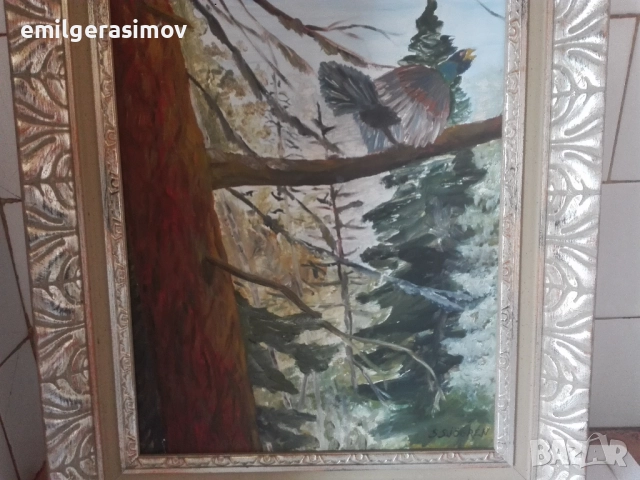 Красива маслена картина., снимка 3 - Антикварни и старинни предмети - 39968443