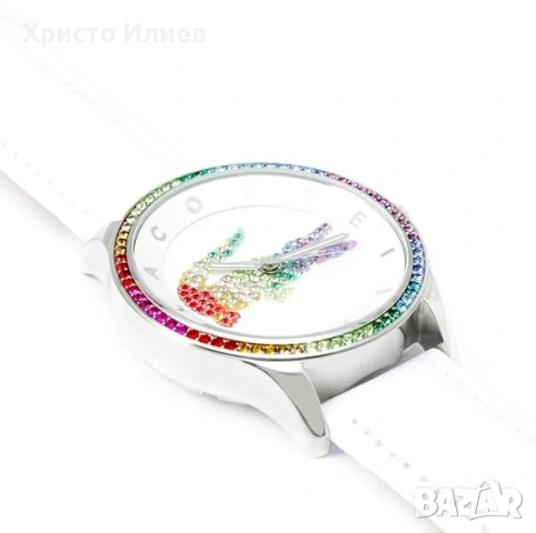 Дамски Часовник LACOSTE Victoria с бяла каишка НОВ, снимка 2 - Дамски - 53559474