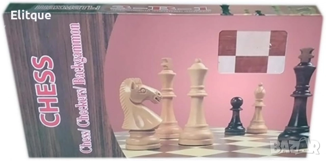 Голяма дървена шахматна дъска, снимка 5 - Образователни игри - 52745167