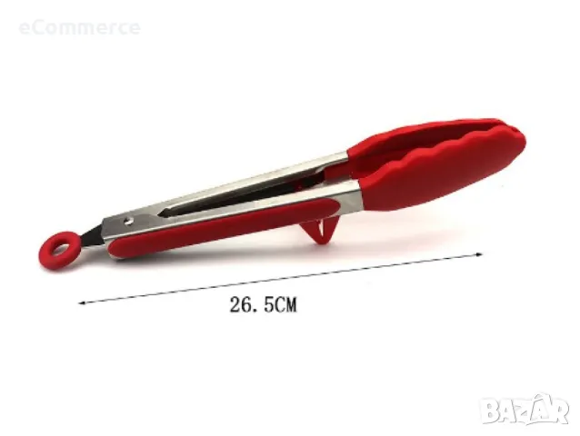 Щипка за готвене Bohmann BH 7941, 27см., Неръжд. стомана със силикон, Червен, снимка 4 - Други - 47640044