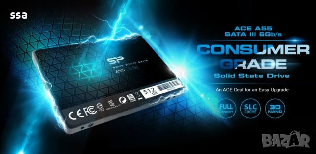Solid State Drive (SSD) SILICON POWER A55, 2.5, 256 GB, SATA3 - 36 месеца гаранция, снимка 4 - Твърди дискове - 44938668