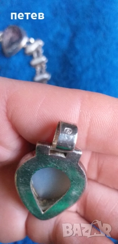 Сребърна гривна . Сребърна висулка. Сребърен пръстен., снимка 9 - Антикварни и старинни предмети - 52789683