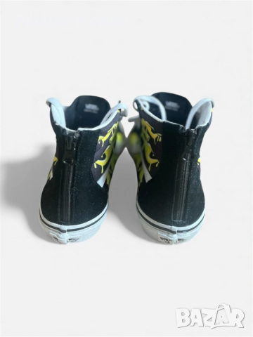 Уникални Vans Sk8-Hi Flames Black/Neon - EUR 38.5 (Стелка 24.5 см)-подходящи за юноши и дами, снимка 5 - Кецове - 52650738