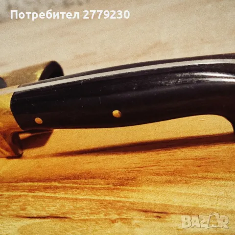 Ловен масивен нож, с дръжка от биволски рог Нов!, снимка 8 - Ножове - 49911773