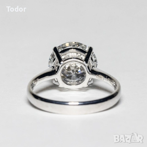 Годежен диамантен пръстен, снимка 3 - Пръстени - 53776899