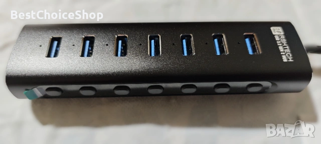 USB 3.2 активен хъб 7 порта, снимка 3 - USB кабели - 53376318