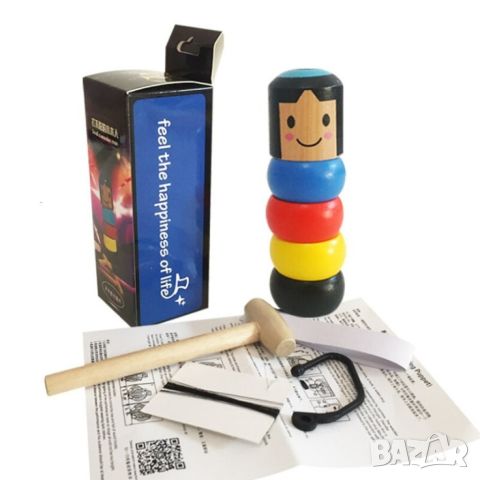 Магическо дървено човече играчка  за правене на вълшебства и трикове с него, снимка 3 - Образователни игри - 46100074
