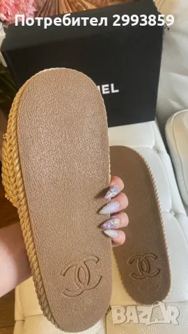 чехли Шанел*Chanel braided sandals*38,39, снимка 5 - Чехли - 47178693