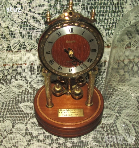 Немски настолен часовник Hermle с въртящи се сфери, снимка 5 - Антикварни и старинни предмети - 53596416