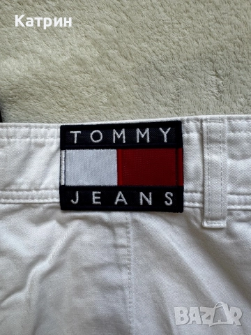 Tommy Jeans 3/4 - бели дънки, снимка 5 - Дънки - 51637611
