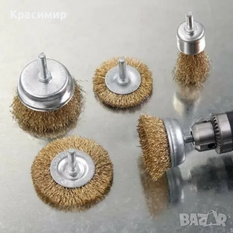 Комплект 5 броя телени четки за почистване, снимка 2 - Други инструменти - 50001918