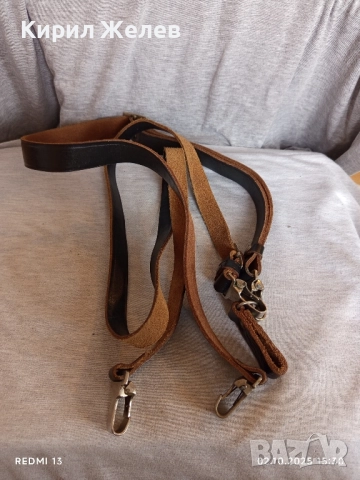 Винтидж естествена кожа ремък за оръжие рядък за КОЛЕКЦИЯ 51111, снимка 6 - Други ценни предмети - 51921248