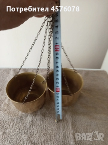 бронзова фигура " делфин" и две кашпи, снимка 3 - Декорация за дома - 53888659