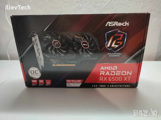 Видео карта ASRock RX 6500 XT Phantom Gaming D 4GB OC GDDR6, снимка 1 - Видеокарти - 46969023