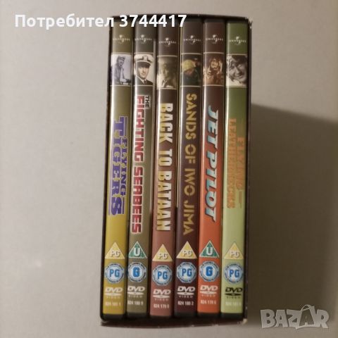 СПЕЦИАЛНО АНГЛИЙСКО ИЗДАНИЕ ШЕСТ КЛАСИЧЕСКИ ВОЕННИ ФИЛМА "ДЖОН УЕЙН НА ВОЙНАТА" БЕЗ БГ СУБТИТРИ , снимка 4 - DVD филми - 46542791