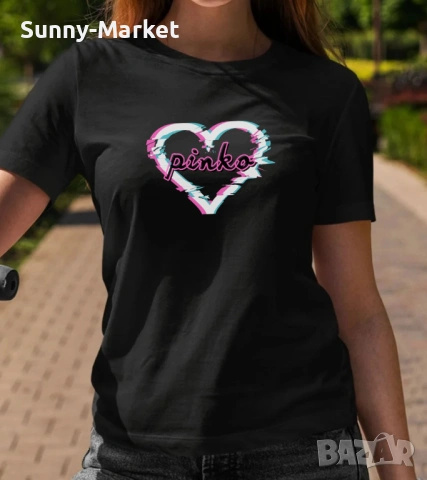 Дамски тениски PINKO , 4 модела с къс ръкав , бяла тениска , t shirt , XS-4XL, снимка 2 - Тениски - 54131299