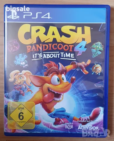 Crash Bandicoot 4 It's About Time PS4 Playstation Плейстейшън 5 PS5 IV, снимка 1 - Игри за PlayStation - 47423399