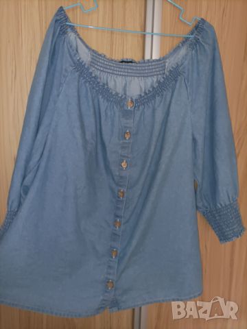 Дънкова риза/блуза , снимка 3 - Ризи - 45529114