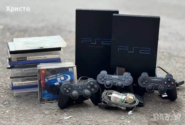 Sony PlayStation 2 – 2 конзоли + 2 джойстика + игри + аксесоари, снимка 1