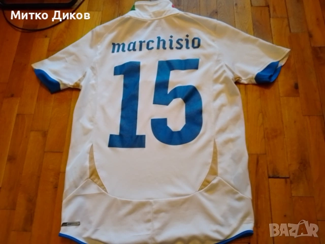 Италия маркова тениска Пума #15 Маркизио размер ХС 13-15 г, снимка 4 - Футбол - 53696695