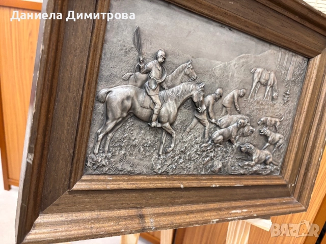 Релефна калаена картина, снимка 7 - Антикварни и старинни предмети - 54205511