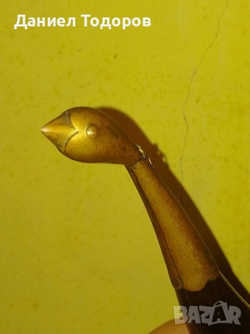 Стар Рог с Бронзов Обков, Чаша от рог, снимка 4 - Антикварни и старинни предмети - 53747499