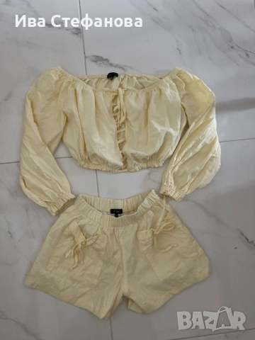 Нов сет памук памучен жълт костюм комплект Златка Райкова Bless by Zlatka Raykova бебешко жълто, снимка 2 - Комплекти - 51610376