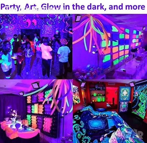 100W LED UV прожектор - черна светлина - водоустойчив, снимка 4 - Лед осветление - 50010661