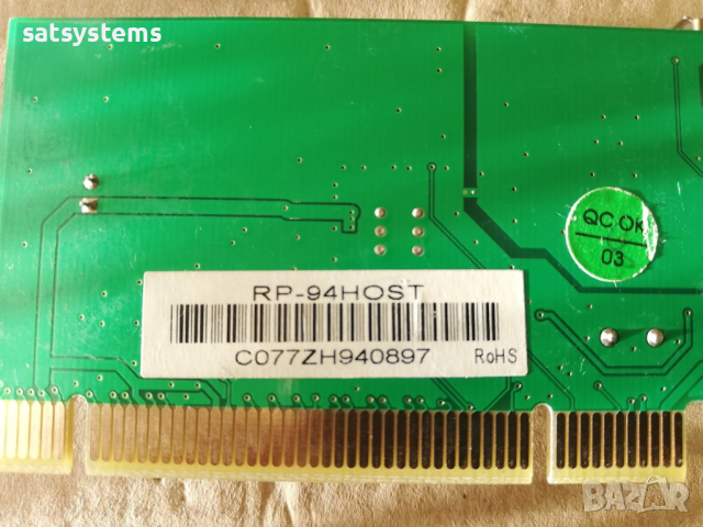 PCI 3+1 Port 1394 FireWire Adapter Card Repotec RP-94HOST, снимка 10 - Други - 45009896