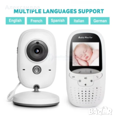 Видео бебефон с камера,2.0 инча монитор,VB602, снимка 4 - Други - 50698572