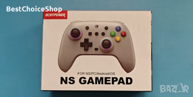 Безжичен геймърски контролер / джойстик ECHTPower ефект на Хол, 2.4G и кабелен