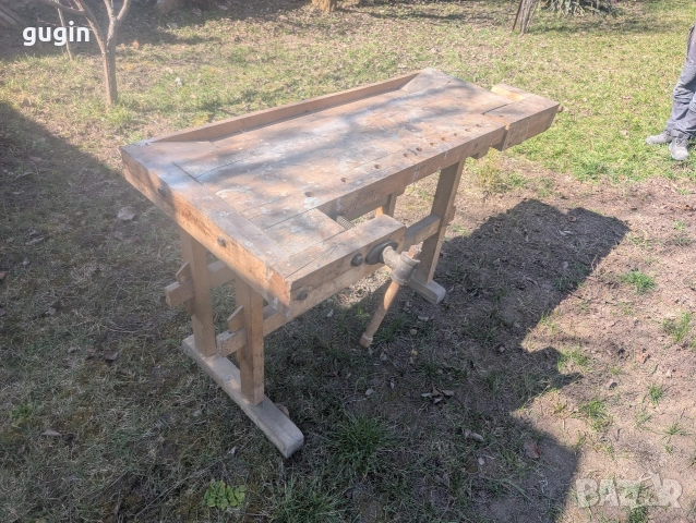 дърводелски тезгях,маса, снимка 6 - Антикварни и старинни предмети - 53846332