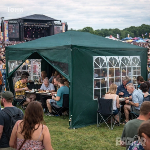 Просторна градинска шатра - стабилна конструкция и водоустойчива рамка, снимка 7 - Градински мебели, декорация  - 53773492