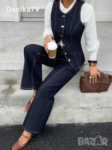 Дамски дънков костюм, снимка 4 - Костюми - 53485645