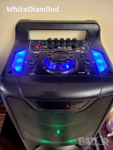 Bluetooth голяма караоке колона+ 2 микрофона, снимка 3 - Тонколони - 53927629
