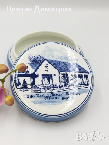 Delft Holland Керамична бижутерка,купа за бонбони , снимка 4 - Антикварни и старинни предмети - 52102656