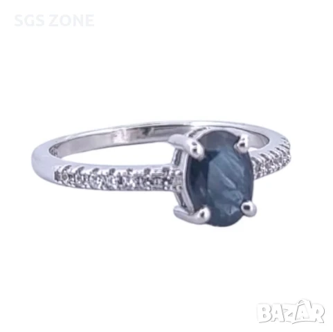 СРЕБЪРЕН ПРЪСТЕН С РУБИН, САПФИРИ, ИЗУМРУДИ , снимка 7 - Пръстени - 51116166